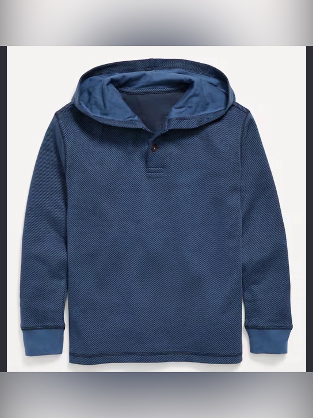 Old Navy Boys Cozy Hooded Henley Sweater (Size: XL)
